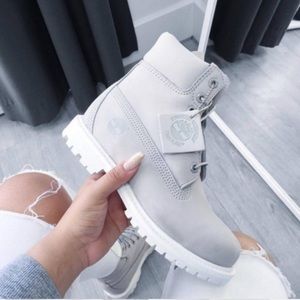 Grey Timberland Boots
